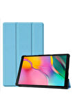 Samsung Galaxy Tab A 8.0 T290 (2019) Uyumlu Zore Smart Cover Standlı 1-1 Kılıf Mavi