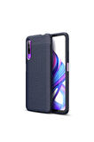 Huawei P Smart Pro 2019 Uyumlu Kılıf Zore Niss Silikon Kapak Lacivert
