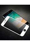 Apple iPhone 8 Plus Uyumlu Zore Anti-Dust Mat Privacy Temperli Ekran Koruyucu Beyaz