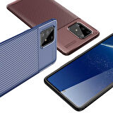 Samsung Galaxy A91 (S10 Lite) Uyumlu Kılıf Zore Negro Silikon Kapak Kahverengi