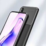 Oppo A31 Uyumlu Kılıf Zore Negro Silikon Kapak Kahverengi
