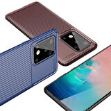 Samsung Galaxy S20 Ultra Uyumlu Kılıf Zore Negro Silikon Kapak Kahverengi