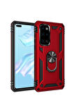 Huawei P40 Uyumlu Kılıf Zore Vega Kapak Kırmızı