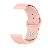 Xiaomi Mi Watch Color 22mm Uyumlu Kordon Klasik Yumuşak Geçmeli Spor KRD-11 Kayış Pudra