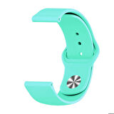 Samsung Galaxy Watch 46mm 22mm Uyumlu Kordon Klasik Yumuşak Geçmeli Spor KRD-11 Kayış Turkuaz