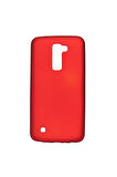 LG K10 Uyumlu Kılıf Zore Premier Silikon Kapak Kırmızı