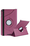 Samsung Galaxy Tab A7 10.4 T500 (2020) Uyumlu Zore Dönebilen Standlı Kılıf Mor