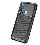 Huawei P20 Lite 2019 Uyumlu Kılıf Zore Negro Silikon Kapak Kahverengi