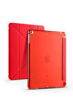 Apple iPad 9.7 2018 (6.Nesil) Uyumlu Kılıf Zore Tri Folding Kalem Bölmeli Standlı Kılıf Kırmızı