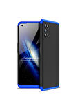 Realme 7 Pro Uyumlu Kılıf Zore Ays Kapak Siyah-Mavi