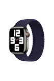 Apple Watch 40mm Uyumlu Kordon Hasır Örgü Esnek KRD-32 Medium Kayış Blue Cobalt