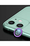 Apple iPhone 12 Uyumlu CL-02 Kamera Lens Koruyucu Mor