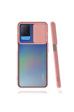 Oppo A54 4G Uyumlu Kılıf Zore Lensi Kapak Pembe Açık