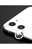 Apple iPhone 12 Mini Uyumlu CL-01 Kamera Lens Koruyucu Beyaz