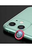 Apple iPhone 12 Mini Uyumlu CL-01 Kamera Lens Koruyucu Kırmızı