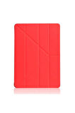 Apple iPad 10.2 2021 (9.Nesil) Uyumlu Kılıf Zore Tri Folding Standlı Kılıf Kırmızı