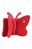 Apple iPad 10.2 2021 (9.Nesil) Uyumlu Zore Butterfly Standlı Tablet Kılıf Kırmızı