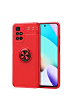 Xiaomi Redmi 10 Uyumlu Kılıf Zore Ravel Silikon Kapak Kırmızı