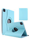 Apple iPad Pro 12.9 2021 (5.Nesil) Uyumlu Zore Dönebilen Standlı Kılıf Mavi