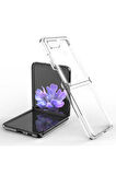 Samsung Galaxy Z Flip Uyumlu Kılıf Zore Kıpta Kapak Renksiz
