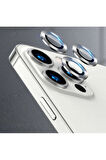 Apple iPhone 13 Pro Max Uyumlu CL-07 Kamera Lens Koruyucu Gümüş