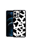 Apple iPhone 13 Pro Max Uyumlu Kılıf Zore M-Fit Desenli Kapak Cow No1