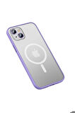 Apple iPhone 13 Uyumlu Kılıf Zore Mokka Wireless Kapak Lila