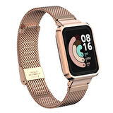 Xiaomi Redmi Watch (Mi Watch Lite) Uyumlu Kordon Hasır Metal Klipsli KRD-59 Kayış Rose Gold