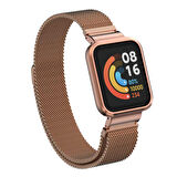 Xiaomi Redmi Watch (Mi Watch Lite) Uyumlu Kordon Hasır Metal Mıknatıslı Zore KRD-58 Kayış Rose Gold