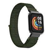 Xiaomi Redmi Watch (Mi Watch Lite) Uyumlu Kordon Hasır Örgü Cırt Cırtlı Zore KRD-61 Kayış NO8