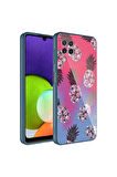 Samsung Galaxy A12 Uyumlu Kılıf Kamera Korumalı Desenli Sert Silikon Zore Epoksi Kapak NO3