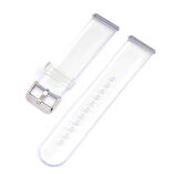 Huawei GT2 46mm Uyumlu Kordon Silikon Şeffaf Transparan Esnek KRD-13 Kayış 