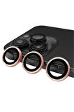Apple iPhone 14 Pro Max Uyumlu CL-07 Kamera Lens Koruyucu Rose Gold