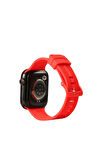 Apple Watch 40mm Uyumlu Kordon Silikon Yumuşak Esnek Sportif KRD-23 Kayış Kırmızı
