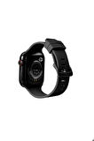 Apple Watch 7 45mm Uyumlu Kordon Silikon Yumuşak Esnek Sportif KRD-23 Kayış Siyah