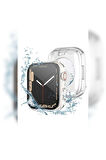 Apple Watch 44mm Uyumlu 360 Derece Korumalı Kasa ve Ekran Koruyucu Zore Watch Gard 12 Renksiz