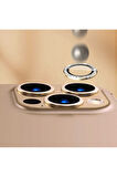 Apple iPhone 14 Pro Max Uyumlu CL-06 Kamera Lens Koruyucu Rose Gold