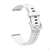 Huawei Band 7 Uyumlu Kordon Silikon Yumuşak Spor Esnek Zore KRD-71 Kayış Beyaz