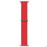 Apple Watch Ultra 49mm Uyumlu Kordon Hasır Örgü Cırt Cırtlı Terletmeyen Zore KRD-03 Kumaş Kayış 75-Strawberry