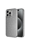 Apple iPhone 15 Pro Max Uyumlu Kılıf Kamera Korumalı Simli Lüks Zore Koton Kapak Gri