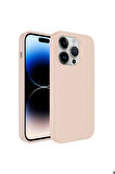 Apple iPhone 12 Pro Max Uyumlu Kılıf Magsafe Wireless Şarj Özellikli Pastel Renk Silikon Zore Plas Kapak Pembe Açık