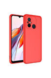 Xiaomi Redmi 12C Uyumlu Kılıf Zore Mara Lansman Kapak Kırmızı