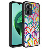 Xiaomi Redmi Note 11E Uyumlu Kılıf Aynalı Desenli Kamera Korumalı Parlak Zore Mirror Kapak Kalp