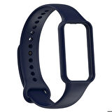 Xiaomi Amazfit Band 7 Uyumlu Kordon Silikon Soft Yüzey Yumuşak Zore KRD-87 Kayış Lacivert