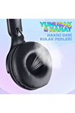 Zore M6 Pro Cat RGB Led Işıklı Kedi Kulağı Band Tasarımlı Ayarlanabilir ve Katlanabilir Kulak Üstü Bluetooth Kulaklık Beyaz