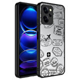 Xiaomi Poco X5 Pro Uyumlu Kılıf Aynalı Desenli Kamera Korumalı Parlak Zore Mirror Kapak Seyahat