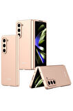 Samsung Galaxy Z Fold 5 Uyumlu Kılıf Zore Sert Kıpta Kapak Rose Gold