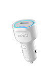 Zore CC-02 Hızlı Şarj Özellikli LED Işıklı QC 3.0 USB-A ve Type-C PD Araç Şarj Başlığı PD 20W