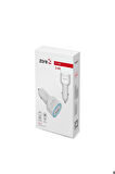 Zore CC-02 Hızlı Şarj Özellikli LED Işıklı QC 3.0 USB-A ve Type-C PD Araç Şarj Başlığı PD 20W