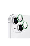 Apple iPhone 15 Plus Uyumlu Zore CL-12 Premium Safir Parmak İzi Bırakmayan Anti-Reflective Kamera Lens Koruyucu Yeşil